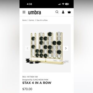 UMBRA STAX Four in a Row Game